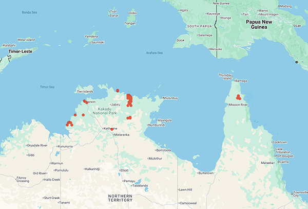 collecting locality map for 'Carolyn Coleman'