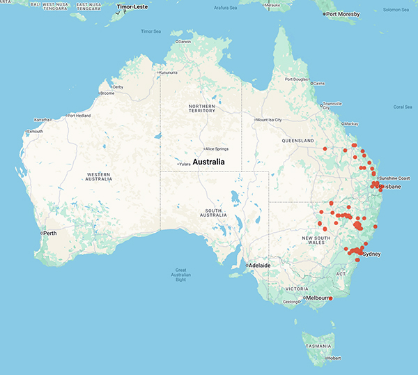 collecting locality map for 'Musson, C.'