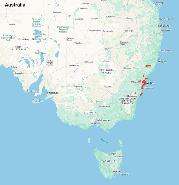 collecting locality map for 'White, N.H.'